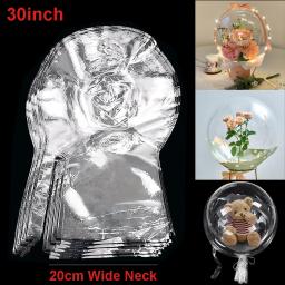 Grande Pescoço Largo Transparente Bolha Bobo Balões, Bouquet de Flores, Snack Gift Wrap para Casamento e Decoração de Festa de Aniversário, 5PCs, 10 PCs, 15PCs - Image 1