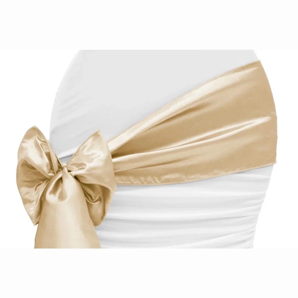 Green Satin Cadeira Faixas com Arcos, Cadeira Capa, Fitas para Banquete de Casamento, Festa, Baby Shower, Decorações de Eventos, 17x275cm, 10Pcs - Image 1