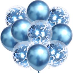 10 pcs balões de confete cromo metálico látex transparente hélio balão festa de aniversário do chuveiro do bebê adulto decoração de casamento bola - Image 6