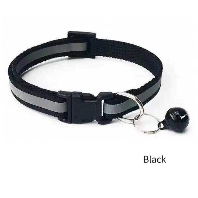 Coleira Reflexiva Patch com Campainha para Pets: Colar Luminoso Ideal para Gatos e Cães Pequenos da Teddy Bomei