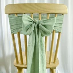 Personalizado Algodão Pano Cadeira Sashes, Arcos Laços para Casamentos Festa, Suprimentos de Eventos, Cover Sash Decoração, 10Pcs - Image 2
