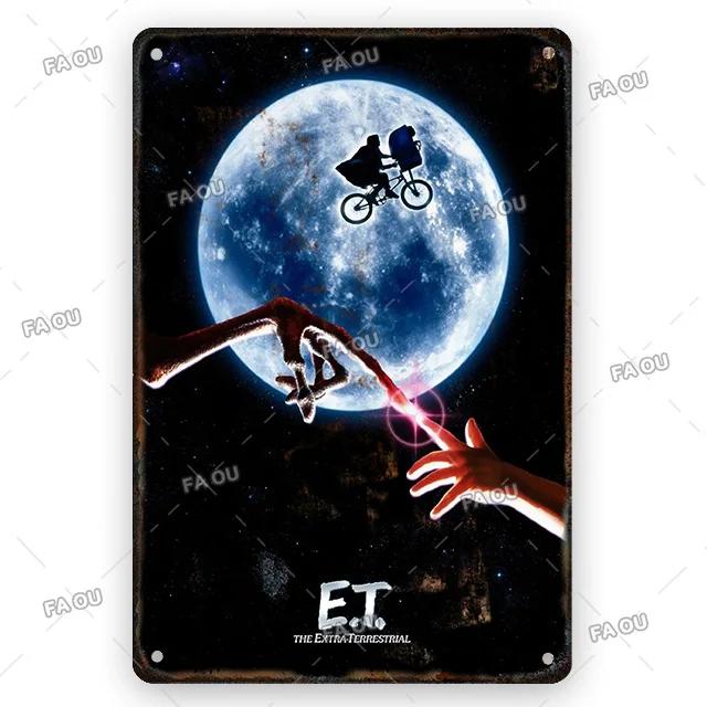 Pôster Vintage de Metal "Et Breaking": Placa Retro de Cinema para Decoração Moderna da Parede