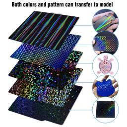 Cama aquecida de bambu para laboratório, textura holográfica Pet Pei, folha Peo para bambu, placa de construção x1, X1C, P1P, 257x257 - Image 2