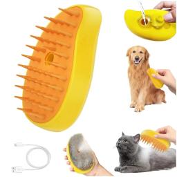 Escova de vapor elétrica para gatos e cães, Pet Grooming Acessórios, Massagem Pulverizador, gatos e cães, remove o cabelo - Image 1