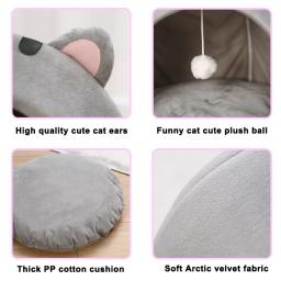 Super Cat Bed Warm Pet House Kitten Cave Cushion Cat House Warm Sleeping Dog Basket Tent Small Dog Mat Suprimentos Cama para gatos - Image 5