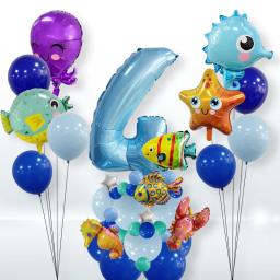 Conjunto balão animal subaquático, polvo, balão digital, decoração de festa de aniversário infantil, por atacado - Image 6