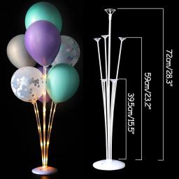 Coluna LED Balão Stand com Glow Lights String, Decoração de Festa Noturna, Baby Shower, Aniversário, 1 ou 2Set - Image 4