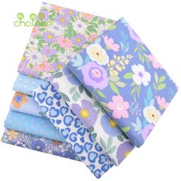 Chainho-Tecido De Algodão De Tecido De Sarja Impressa, Pano De Patchwork, Costura DIY, Material Quilting, Série Flor Azul, 3 Especificação, 2C46 - Image 4