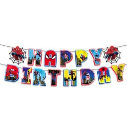 1 conjunto de banner de feliz aniversário, suprimentos para festa para crianças, meninos, meninas, decorações de festa, patrulha pata, unicórnio, jogo, tema, carta, banner - Image 5