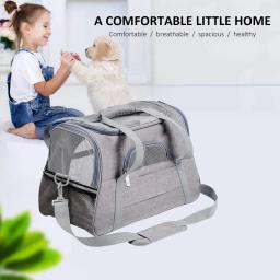 Gato portador de cão portador de animais de estimação companhia aérea aprovado para cães pequenos gatos médios filhotes dobrável cão viagem transportadora para filhote de cachorro - Image 6