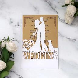 25pcs Noiva e noivo Casamento Convite Carta Cartão Aniversário Adulto Batismo Envelope Cartão Postal Decoração Do Partido - Image 2