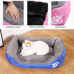 Canil quadrado de pelúcia para pet, tapete lavável gato, colchão impermeável, almofada grande, cães médios e grandes, artigos para animais, verão - Image 4