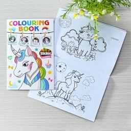 Etiqueta dos desenhos animados do unicórnio do arco-íris, Creative Graffiti Book, Livros de colorir infantis para crianças - Image 1