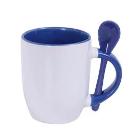 Black Heat Sensitive Caneca com Colher, Adequado para Personalizar a Impressão, Sublimação em Branco, Colorido Magic Coffee Cup, 11oz - Image 3