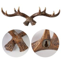 Vintage resina Antler chave gancho, roupas e chapéus gancho, criativo cervo chifre parede pendurado, high-end banheiro, decoração sala de estar - Image 3