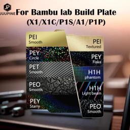 Cama aquecida de bambu para laboratório, textura holográfica Pet Pei, folha Peo para bambu, placa de construção x1, X1C, P1P, 257x257 - Image 1