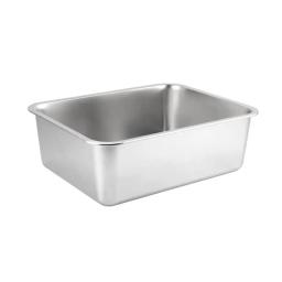 Aço inoxidável Cat Litter Box, durável caixa profunda, espaçoso, Low Entry Design, fácil acesso, Pet Acessórios - Image 4