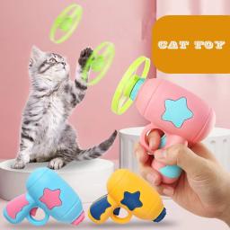 Interativo Pet Play Training Launcher, Discos Voadores com Som Pequeno, Gatinho Jogando Brinquedo, Acessórios para Gato, 1 Conjunto, 15Pcs - Image 5