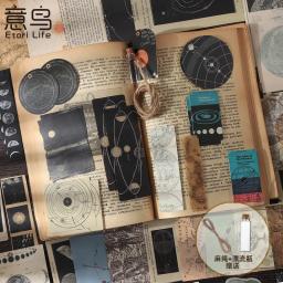 JIANQI-DIY Scrapbook Materiais Combo Kit, PET Adesivos, Decor Junk Journal, Art Collage, Álbum de fotos, Papel Vintage, 200pcs por conjunto - Image 3