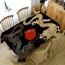 Dinossauro Impresso Toalha De Mesa De Jantar, Impermeável, Oilproof, Animal Marinho, Toalhas De Mesa Retangulares para Mesa, Decoração De Cozinha - Image 4