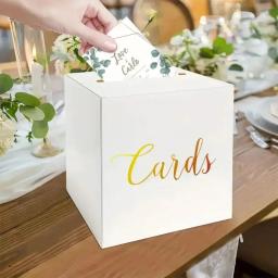 Caixa De Cartão De Convite De Casamento Branco, Envelope De Recepção, Caixa De Recebimento De Cartão De Dinheiro Para Graduação, Reuniões De Festa - Image 3