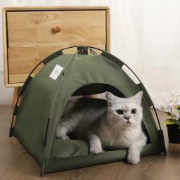 Almofada quente tenda cama para animais de estimação, gato casa, suprimentos produtos acessórios, sofá cesta, garra, gatinho tendas, cesta, móveis, inverno - Image 1
