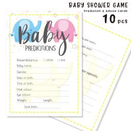 10 pacotes de conselhos de gênero e cartões de previsão para o jogo de chá de bebê pai mensagem conselho livro diversão gênero neutro festa de chuveiro - Image 3