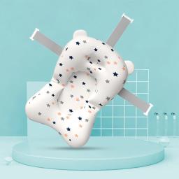 Anti-derrapante assento de almofada de banho flutuante para bebê recém-nascido, travesseiro anti-derrapante, suporta conforto e apoio, 0-12 meses - Image 3