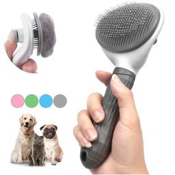 Pet cão escova gato pente auto limpeza pet removedor de pêlos escova para cães gatos grooming ferramentas animais de estimação desmatting pente cães acessórios - Image 1