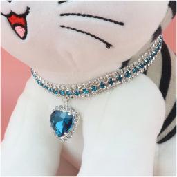 Amor pingente cristal pet collar, colar gatinho bonito, colar DIY, gato e cão suprimentos - Image 5
