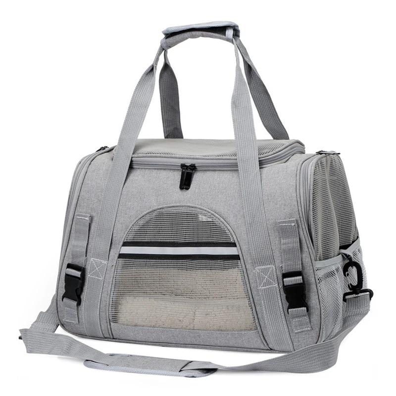 Portador de Animais Portátil com Malha Soft-Sided, Transportadora Respirável, Bolsa Dobrável para Cães e Gatos, Bolsa de Transporte - Image 1