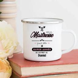 Canecas personalizadas com nome personalizado, copos de café, bebidas Theacher Life, copo de água, esmalte caneca com alça, escola e casa, presentes do professor - Image 6