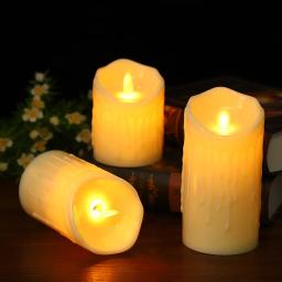 Eletrônico Vela Luzes Simulação de Velas De Plástico, Festa De Casamento, Decorações De Aniversário, Ornamentos De Família, 1 Pc - Image 1