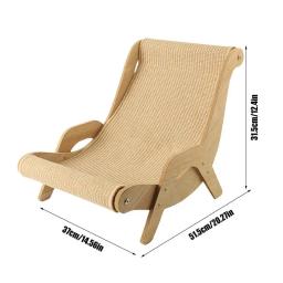 Pet praia cadeira de balanço, cadeira elegante gato sisal, Pet-Friendly Scratcher and Scratch Chair, Jardim vida ao ar livre - Image 6