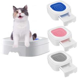 2023 Novo Treinador de Banheiro de Gato, Caixa de Maca de Gato Reutilizável Pode Ser Com Água Ou Maca de Gato Ensinando Gatos a Usar Ferramentas de Banheiro - Image 1