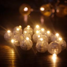Luzes coloridas de balão LED Mini Lâmpadas LED Ball Lâmpadas brancas para lanternas de papel, festa de casamento e decoração, 20 pçs/lote - Image 2