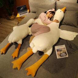 Big White Goose Sleeping Pillow para crianças, boneca de pelúcia, almofada macia do sofá, presente de aniversário para namorada, venda quente - Image 4