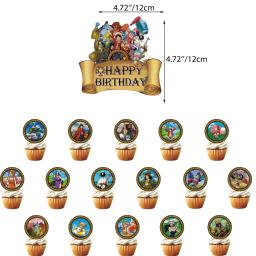 One Piece Feliz Aniversário Decoração Da Festa, Luffy Foil Balão, Número Azul Set, Backdrop Banner, Bolo Decorativo Topper, Brinquedos - Image 4