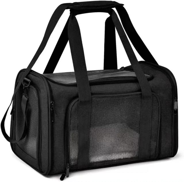 Mochila Lateral Aprovada por Companhias Aéreas para Transporte Confortável de Cães e Gatos Pequenos