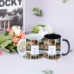 Caneca de café personalizada com foto impressão para mulheres, imagem personalizada, ambos os lados, várias cores, presentes de Natal, 11oz - Image 2