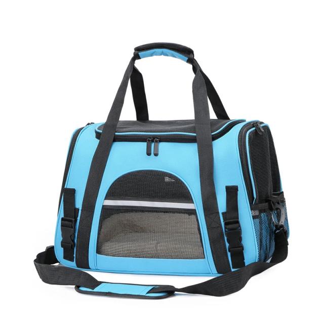 Transportadora Portátil Respirável para Cães e Gatos com Malha Dobrável e Confortável