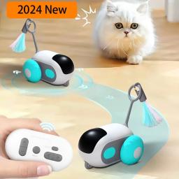 Brinquedo esperto do gato da gravidade, carro-motor, auto-movimentação, evitação realista do obstáculo, sensor infravermelho, projetado para Fe interior, 1PC - Image 1