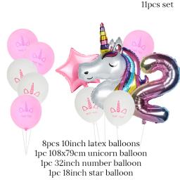 Conjunto de utensílios de mesa descartáveis para festa temática de unicórnio, guardanapos, banner, chá de bebê, menina, 1, 2, 3 anos, suprimentos de decoração de festa de aniversário - Image 6