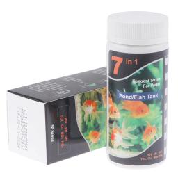 Aquarium Testing Kit for Freshwater Saltwater Pond, tiras de teste para Fish Tank, água doce e salgada, 7 em 1, 1Pc - Image 3