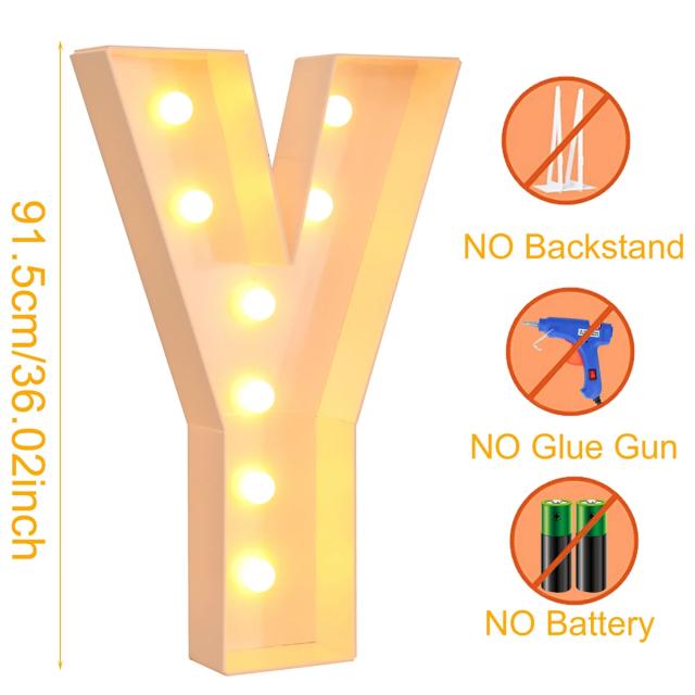 Caixa de Enchimento para Balão Gigante de Letra A-Z com Luz LED - Decoração Versátil para Aniversários, Chuveiros de Bebê, Casamentos e Natal