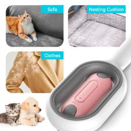 Gato e cão grooming escova com tanque de água, dupla face cabelo remoção escova, gatinho Pet Supplies acessórios, atualização criativa - Image 5