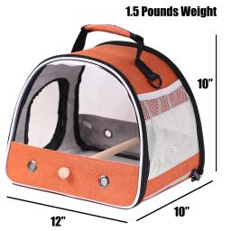 Mochila de Viagem Portátil com Janela Lateral Mochila Pet Pequena, Bolsa Dobrável para Rato e Coelho ao Ar Livre, Periquito e Pássaro - Image 3
