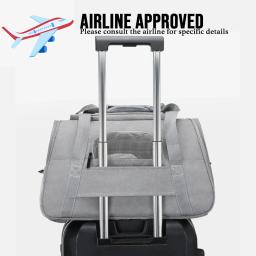 Bolsa de Viagem para Cães e Gatos Pequenos Portadores de Animais Portátil, Respirável, Dobrável, Bolsa de Transporte com Fechos de Segurança - Image 3