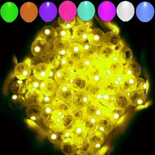 Conjunto de 50 Luzes LED Flash Coloridas para Balões e Festas, Ideal para Casamentos e Aniversários, Presente Perfeito para Halloween e Ação de Graças