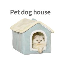 Hanpanda-Respirável Plush Pet Cave Bed, lavável e destacável Almofada Cat, Suprimentos Sofá macio, Casa Grande Espaço Kennel - Image 1